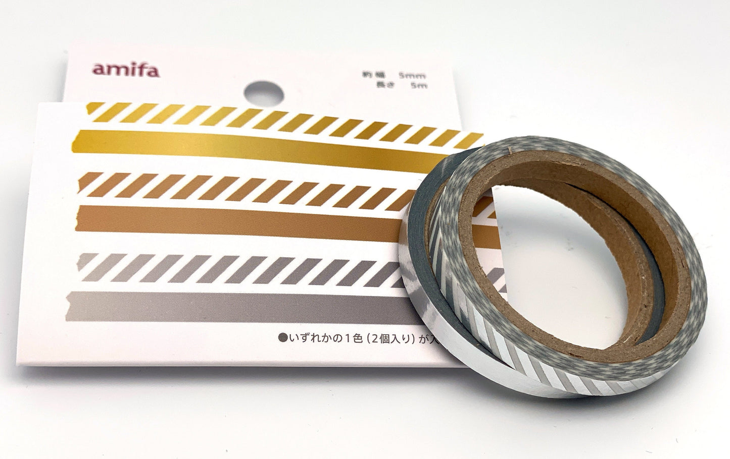 Metallic - Streifen, Washi Tape/ 7,5 mm x 6 m
