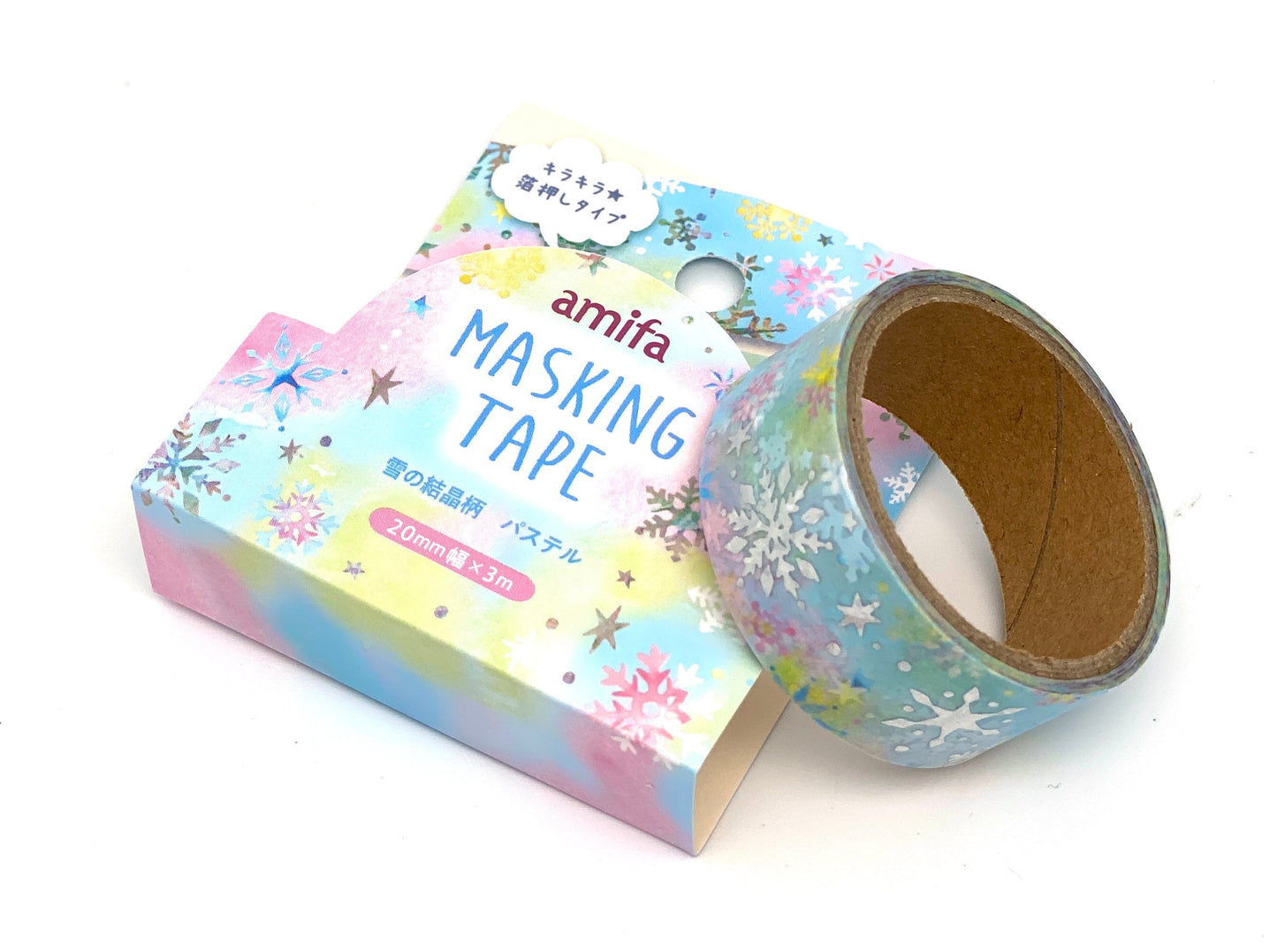 Schneeflocken mit Silber, Washi Tape/Masking Tape 20mm x 3m