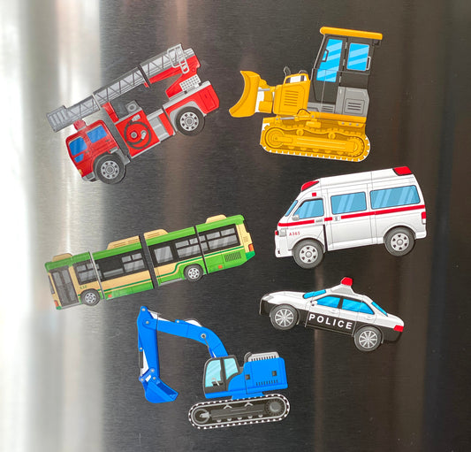Kühlschrankmagnete Fahrzeuge / Tiere zum anziehen