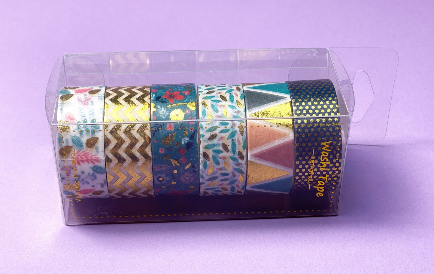6er Set - Glanz Washi Tape