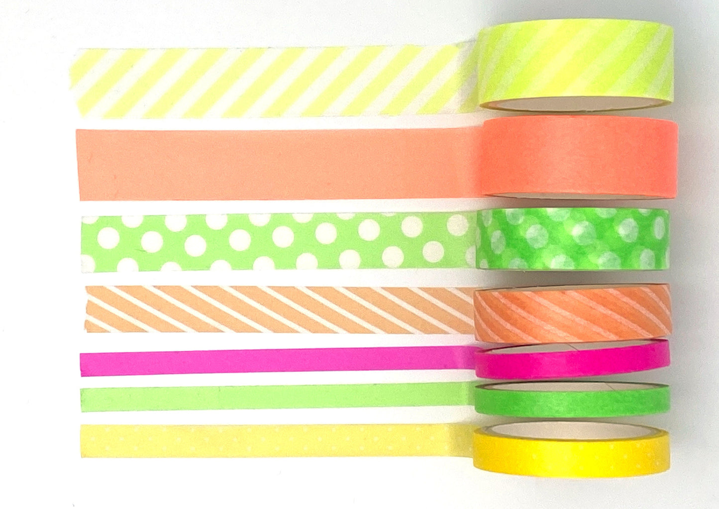 7er Set Neon Washi Tape / Masking Tape