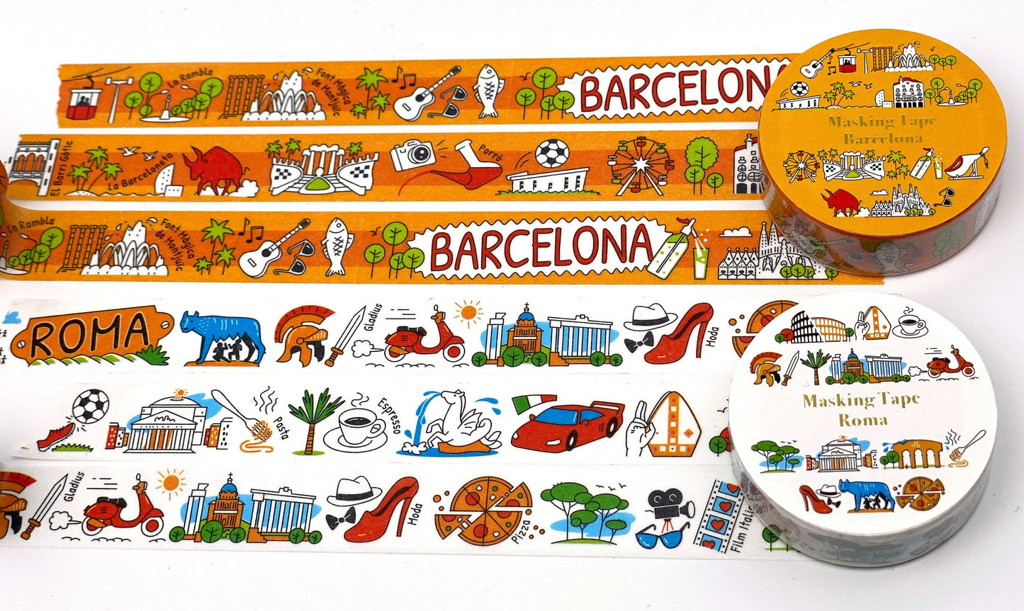 Rom City Tapes , Washi Tape/Masking Tape 7M x 15mm