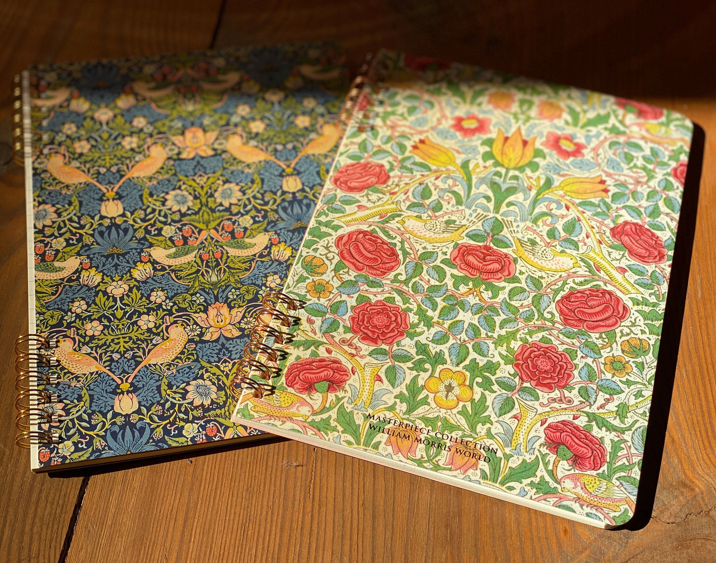 Notizheft A5 liniert - William Morris Muster - Ringheftung