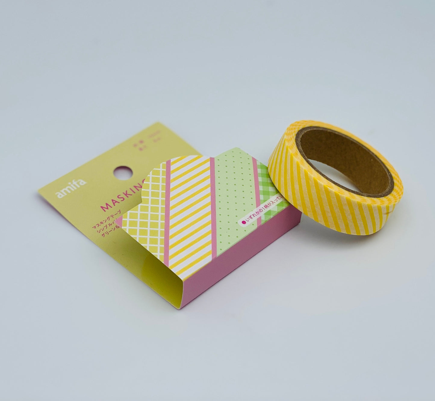 Gelb / Grün Muster Washi Tape 15mm x 8m