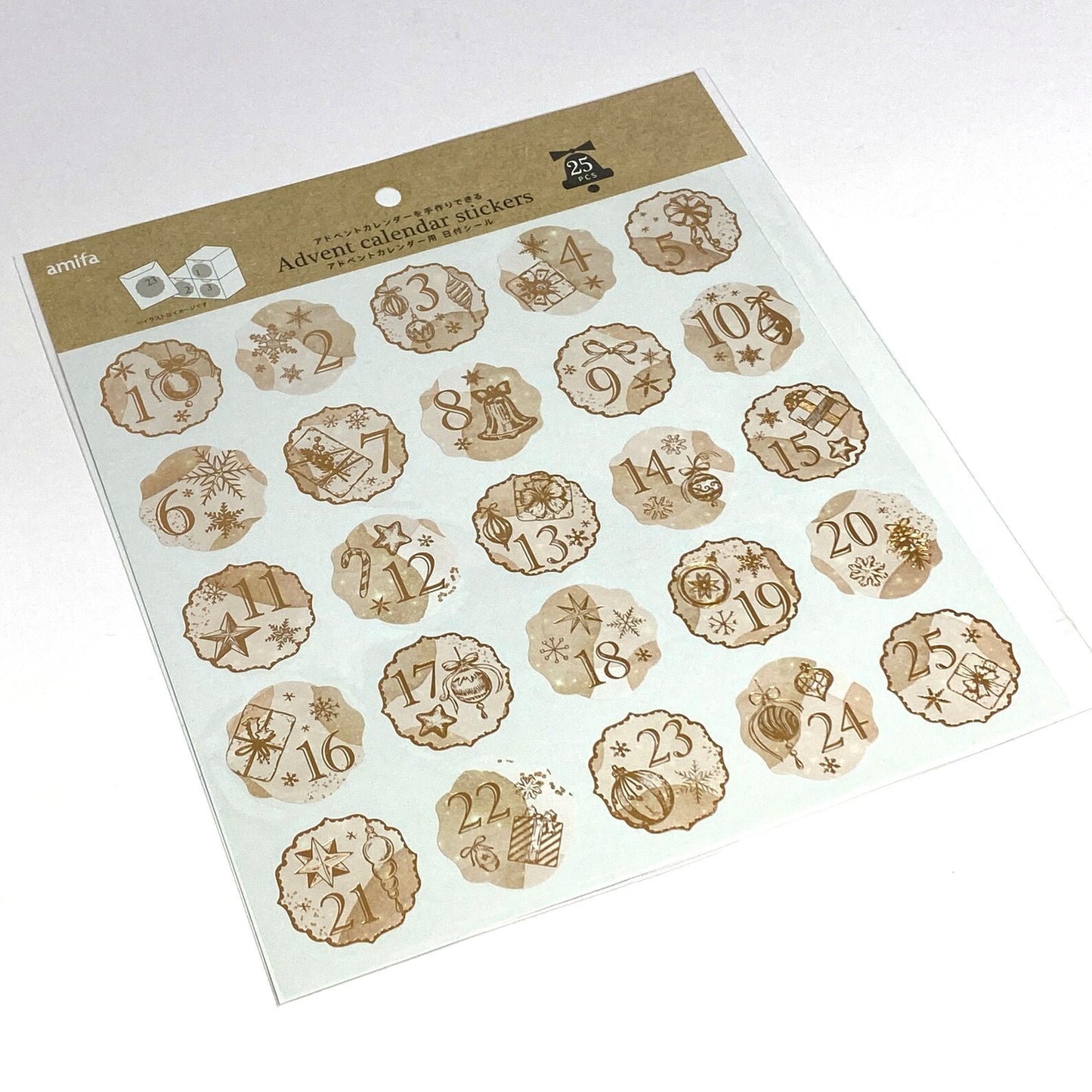 🎄 Adventskalender Aufkleber – 24 Zahlenaufkleber für deinen DIY Adventskalender 🎅