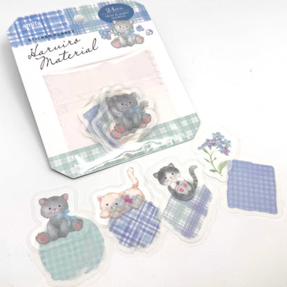 Katze / Hund/ Hasen - Folienaufkleber /Washi EtikettenSticker