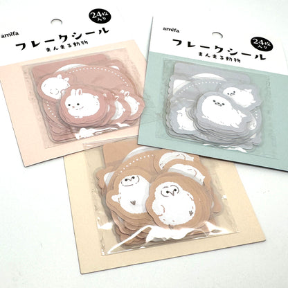 Eulen / Robben / Hasen - Papieraufkleber /EtikettenSticker