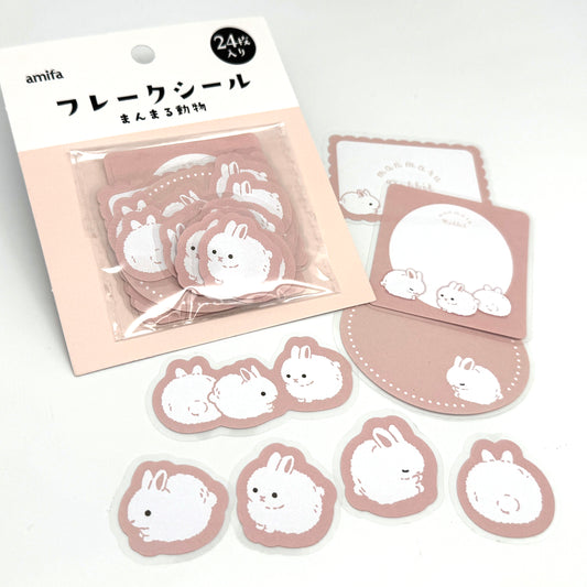 Eulen / Robben / Hasen - Papieraufkleber /EtikettenSticker