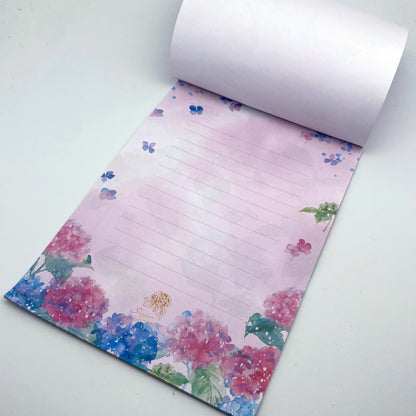 Block mit Briefpapier A5 – Blumenmuster Prunkwinden