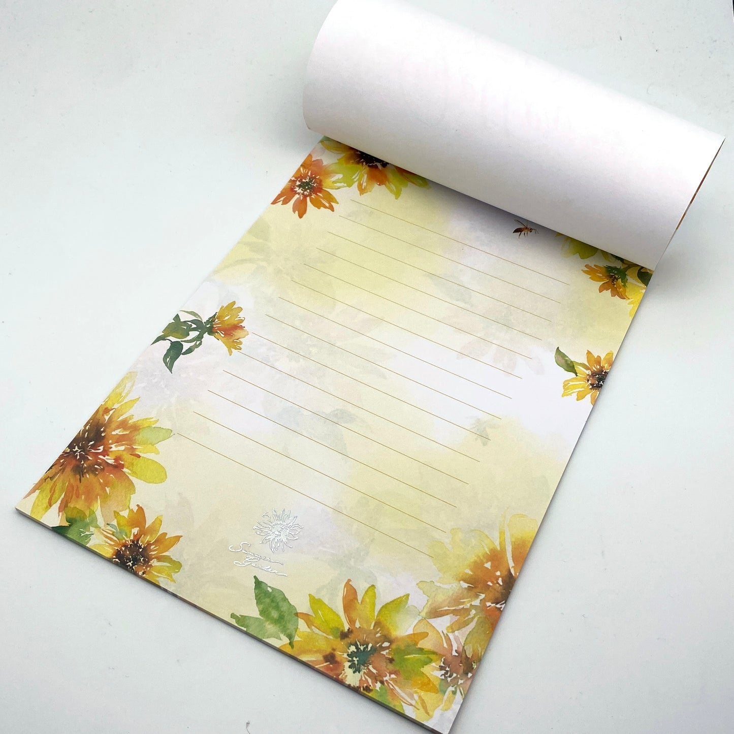 Block mit Briefpapier A5 – Blumenmuster Prunkwinden