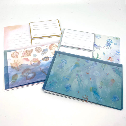 Briefpapier Set - Meerestiere