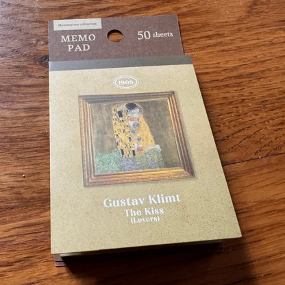 Art Sticky Notes Set – Klimt The Kiss, Munch The Scream, Cottage Garden, Portrait Ida Roessler – Haftnotizen Block