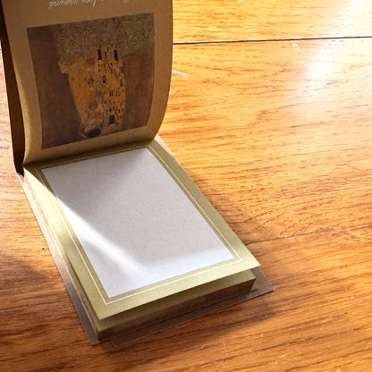 Art Sticky Notes Set – Klimt The Kiss, Munch The Scream, Cottage Garden, Portrait Ida Roessler – Haftnotizen Block
