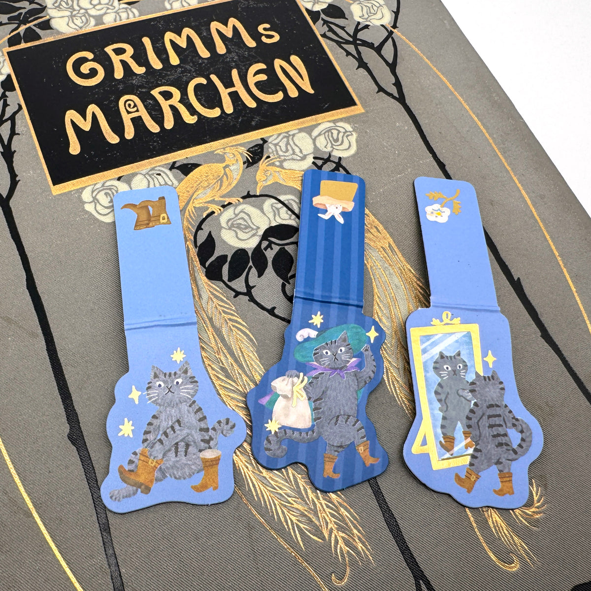 Schneewittchen / Der gestiefelte Kater  - Magnetlesezeichen Set