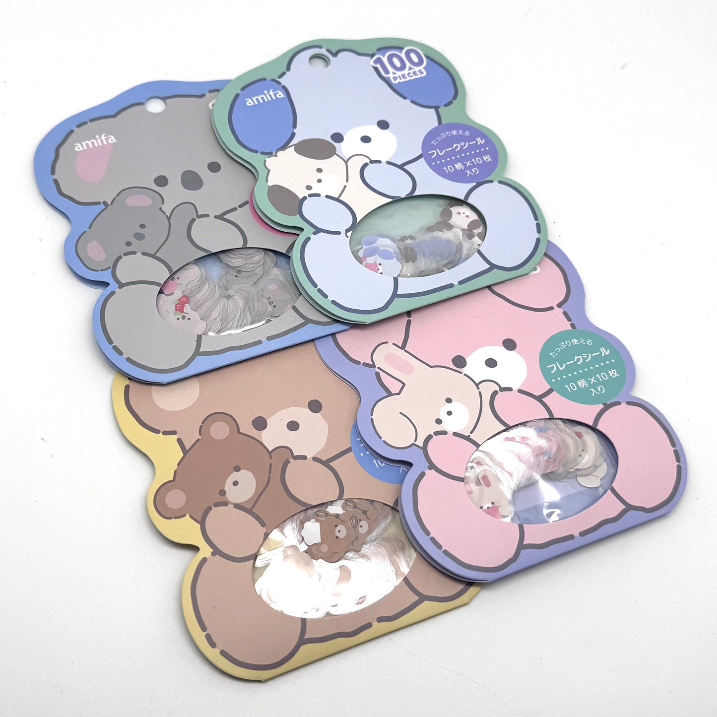 Tier-Sets Koala, Bären, Hasen, Hunde - Aufkleber / Sticker
