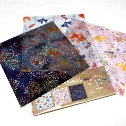 Im Wasser - Origami  Papier transparent