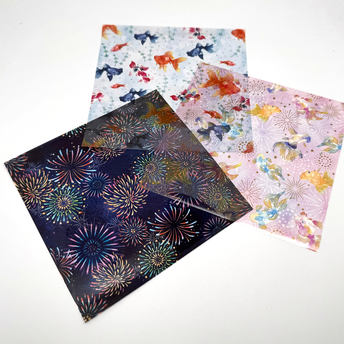 Im Wasser - Origami  Papier transparent