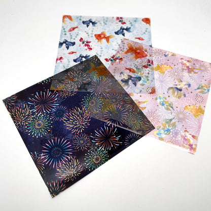 Im Wasser - Origami  Papier transparent