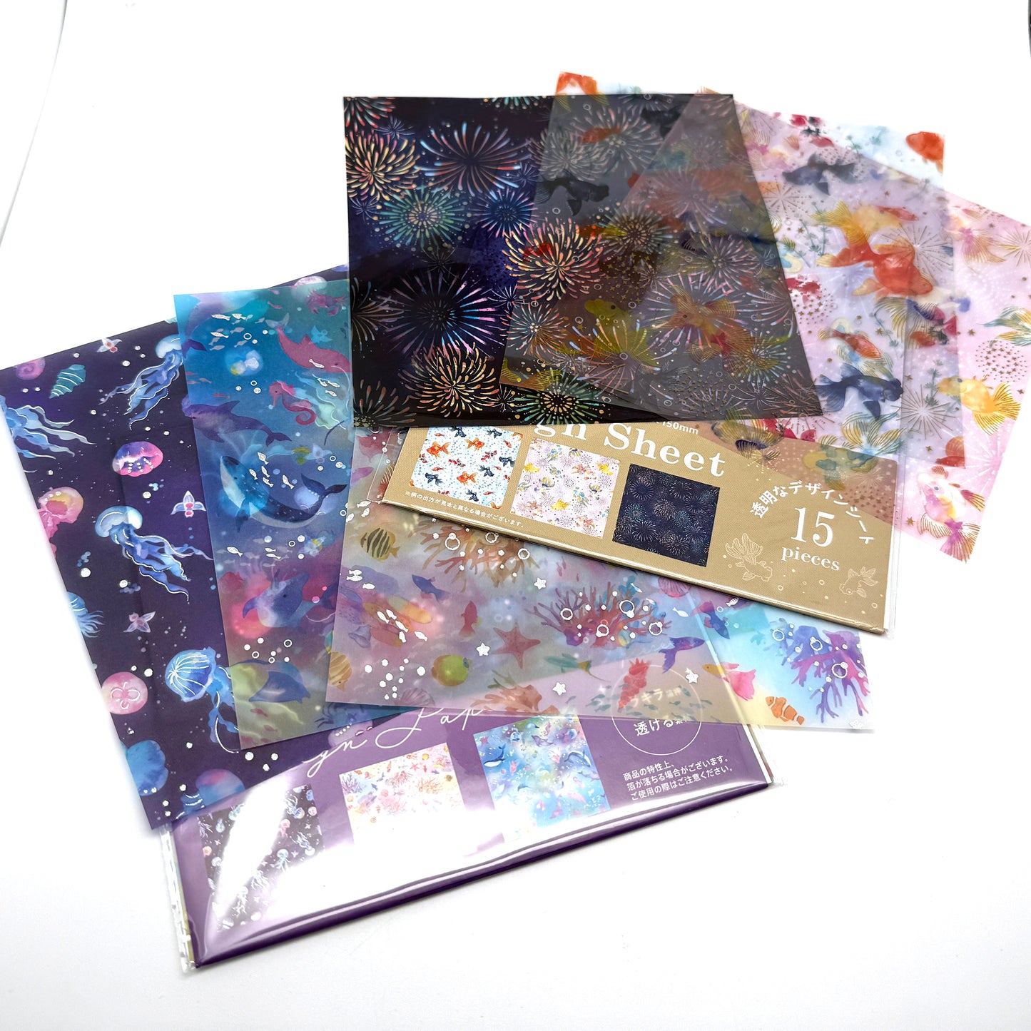 Im Wasser - Origami  Papier transparent