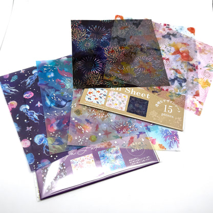 Im Wasser - Origami  Papier transparent