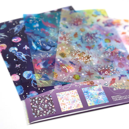 Im Wasser - Origami  Papier transparent