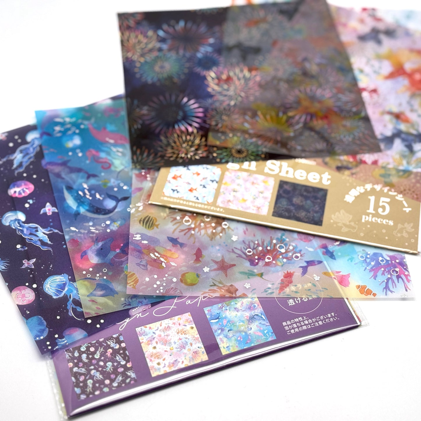 Im Wasser - Origami  Papier transparent