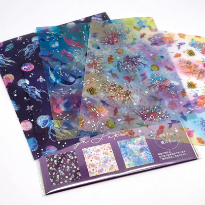 Im Wasser - Origami  Papier transparent