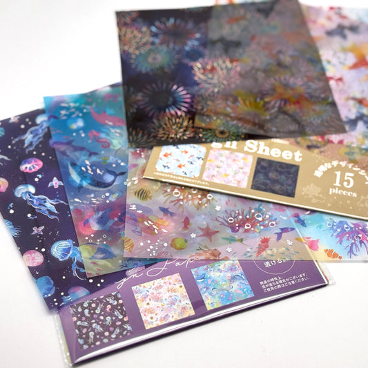 Im Wasser - Origami  Papier transparent