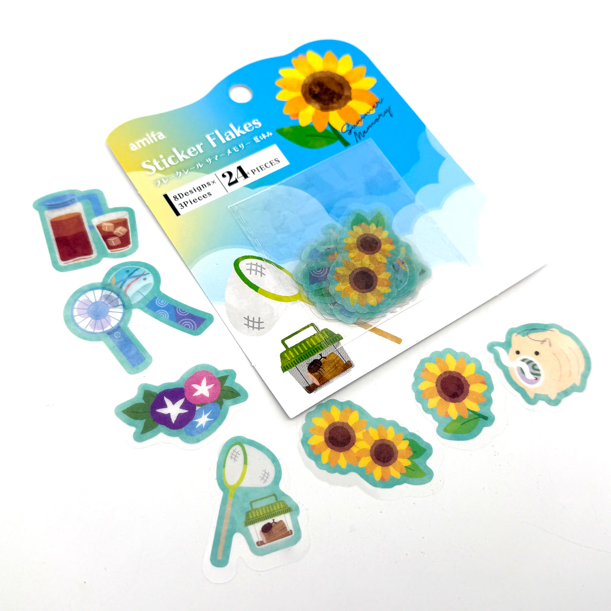 Sommer Erinnerungen - Washi Papier Sticker / Aufkleber