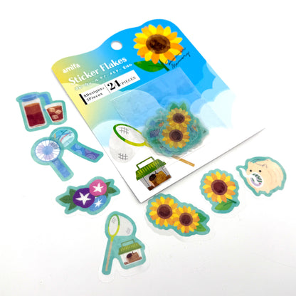 Sommer Erinnerungen - Washi Papier Sticker / Aufkleber