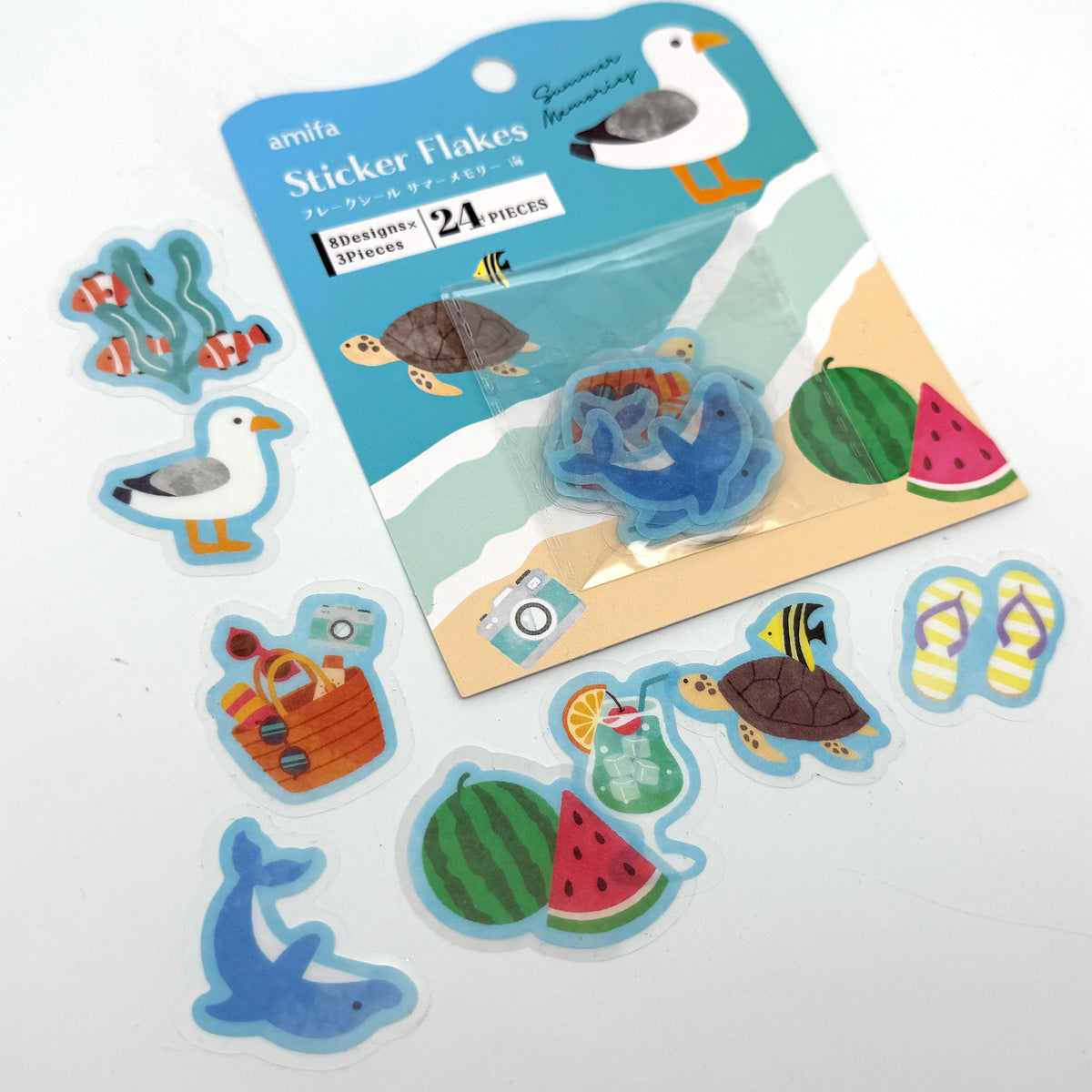 Sommer Erinnerungen - Washi Papier Sticker / Aufkleber