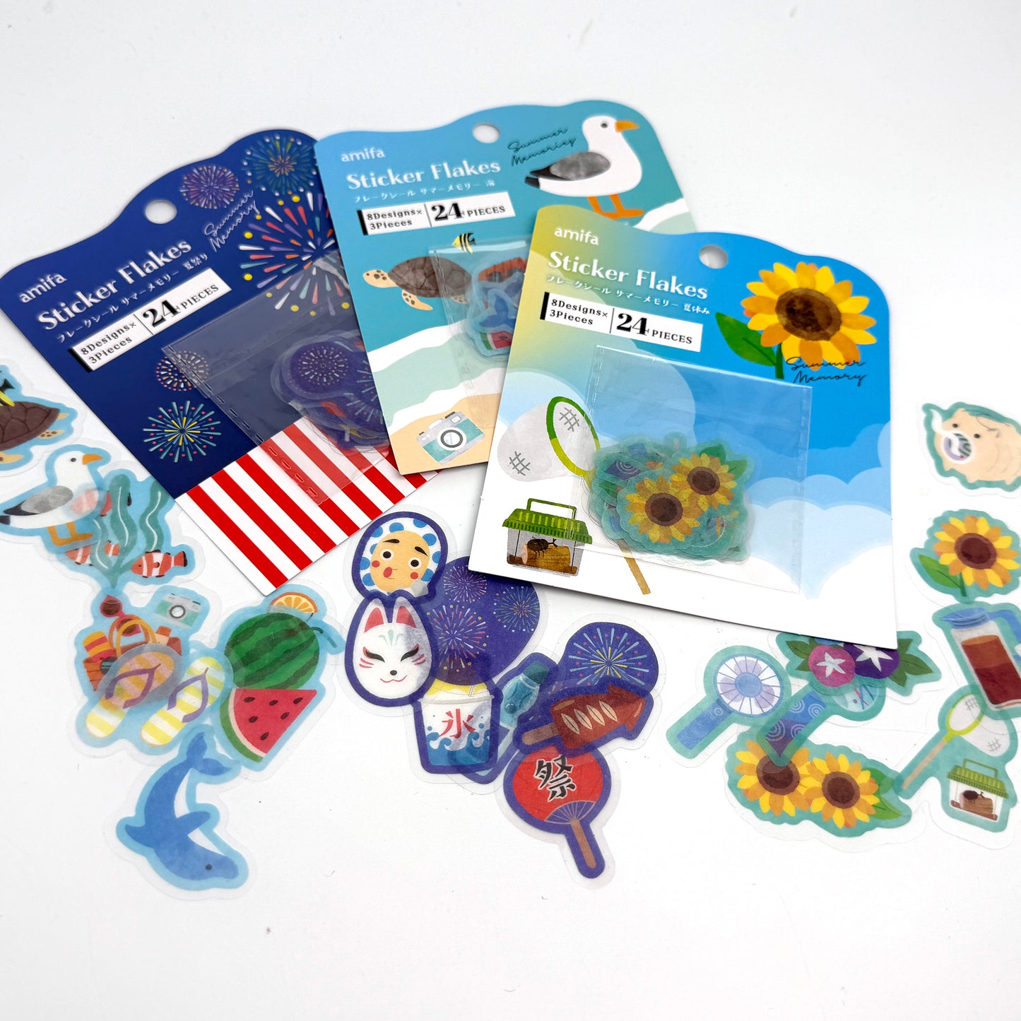 Sommer Erinnerungen - Washi Papier Sticker / Aufkleber