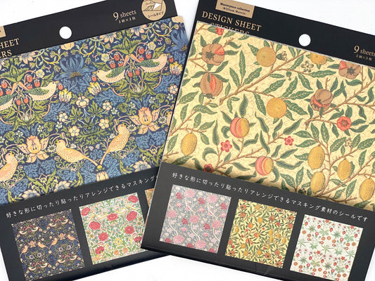 Sticker Sheets je 3 Muster, Aufkleber William Morris