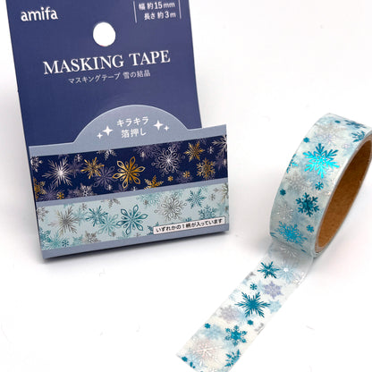 Eisblumen mit Silber - Washi Tape/Masking Tape