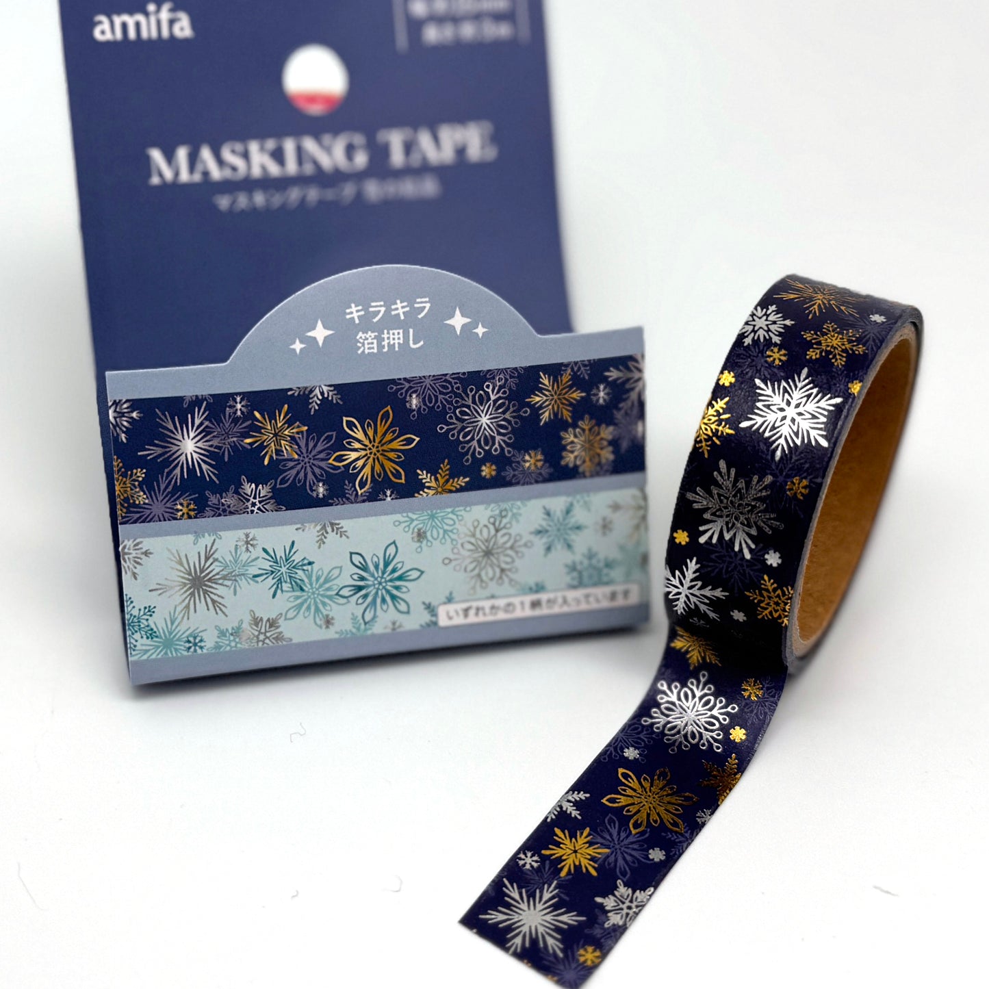 Eisblumen mit Silber - Washi Tape/Masking Tape