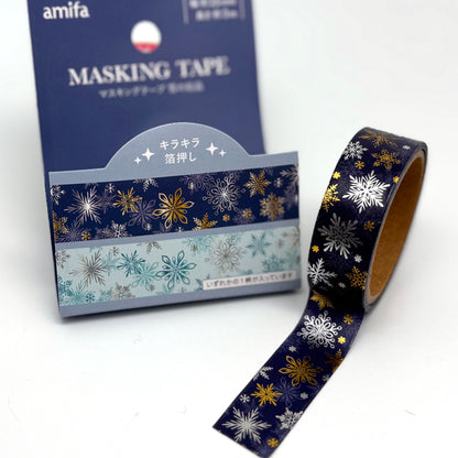 Eisblumen mit Silber - Washi Tape/Masking Tape