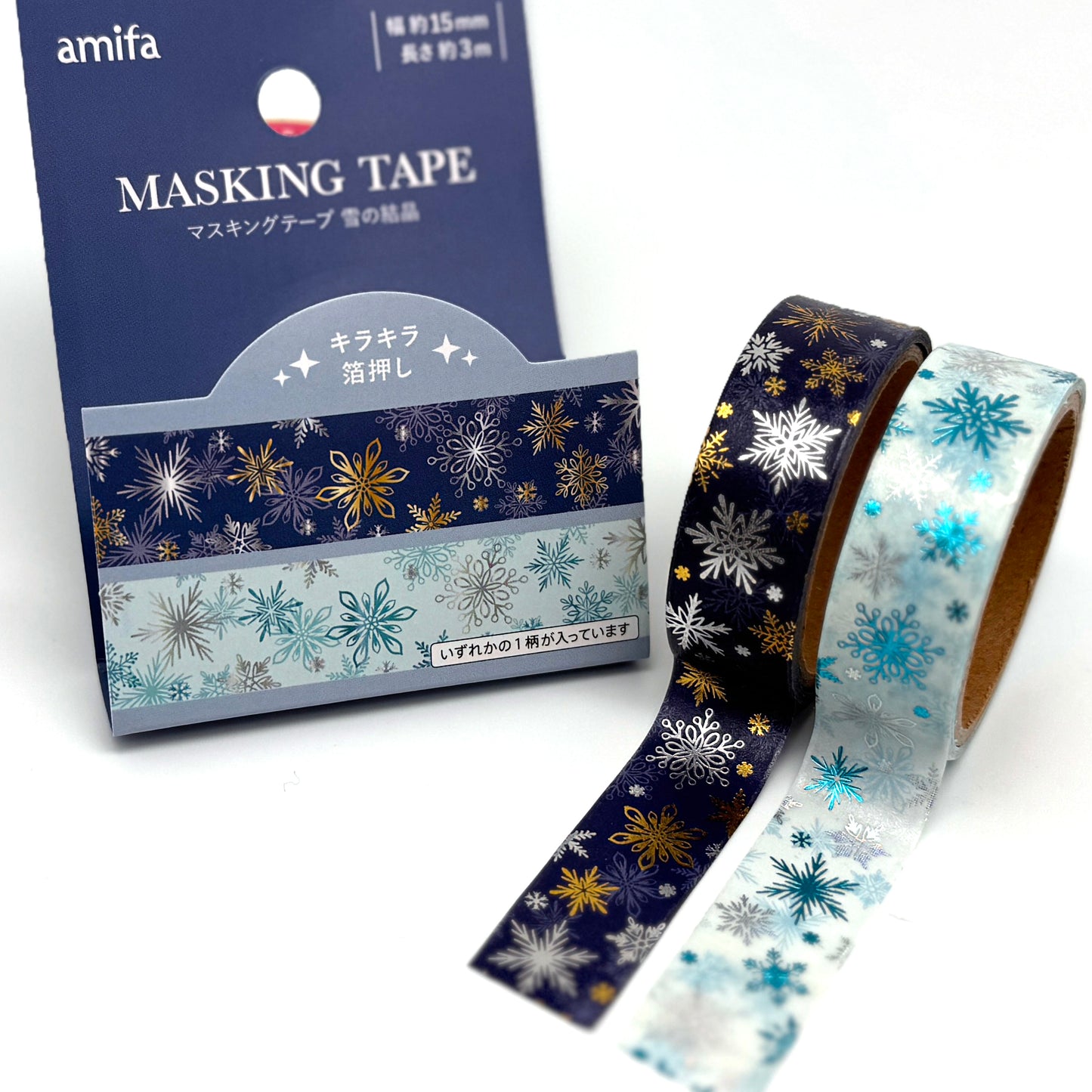Eisblumen mit Silber - Washi Tape/Masking Tape