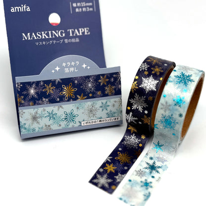 Eisblumen mit Silber - Washi Tape/Masking Tape