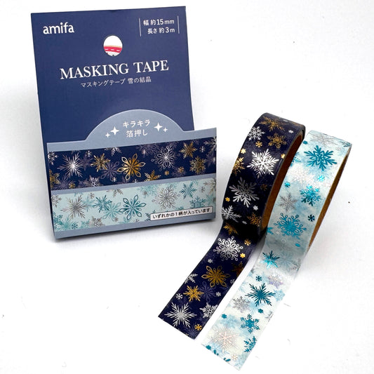 Eisblumen mit Silber - Washi Tape/Masking Tape