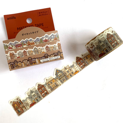 ❄️ Winter Stadt & Dorf im Schnee - Washi Tape Konturgeschnitten