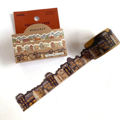 ❄️ Winter Stadt & Dorf im Schnee - Washi Tape Konturgeschnitten