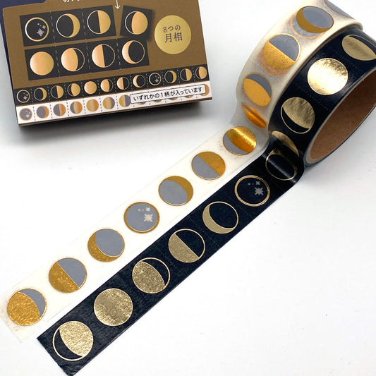 Mond mit Goldfolienapplikation Masking Tape/  tear off Tape