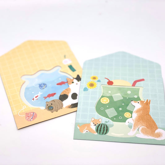 Mini Briefpapier Set - Hund / Katze