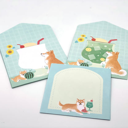 Mini Briefpapier Set - Hund / Katze