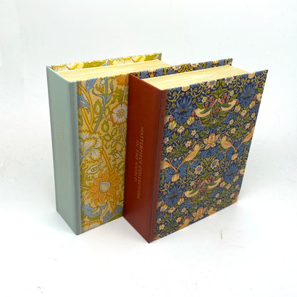 Geheimversteck Kartonbox in Buchform – William Morris Design
