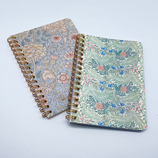 William Morris Muster - Notizheft A6 liniert - Ringheftung