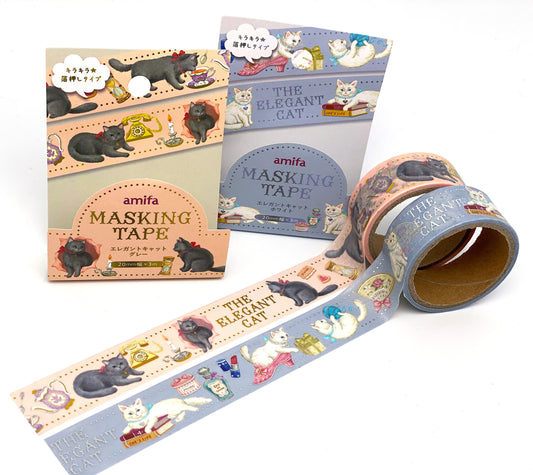 Elegant Cat - Masking Tape, Washi Tape 20mm x 3 M