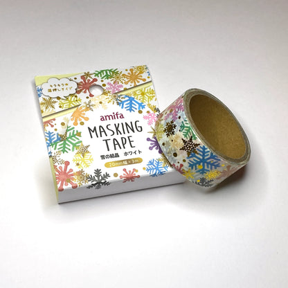 Schneeflocken mit Silber/Gold - Washi Tape/Masking Tape 20mm x 3m