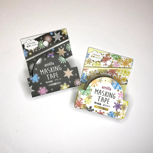 Schneeflocken mit Silber/Gold - Washi Tape/Masking Tape 20mm x 3m