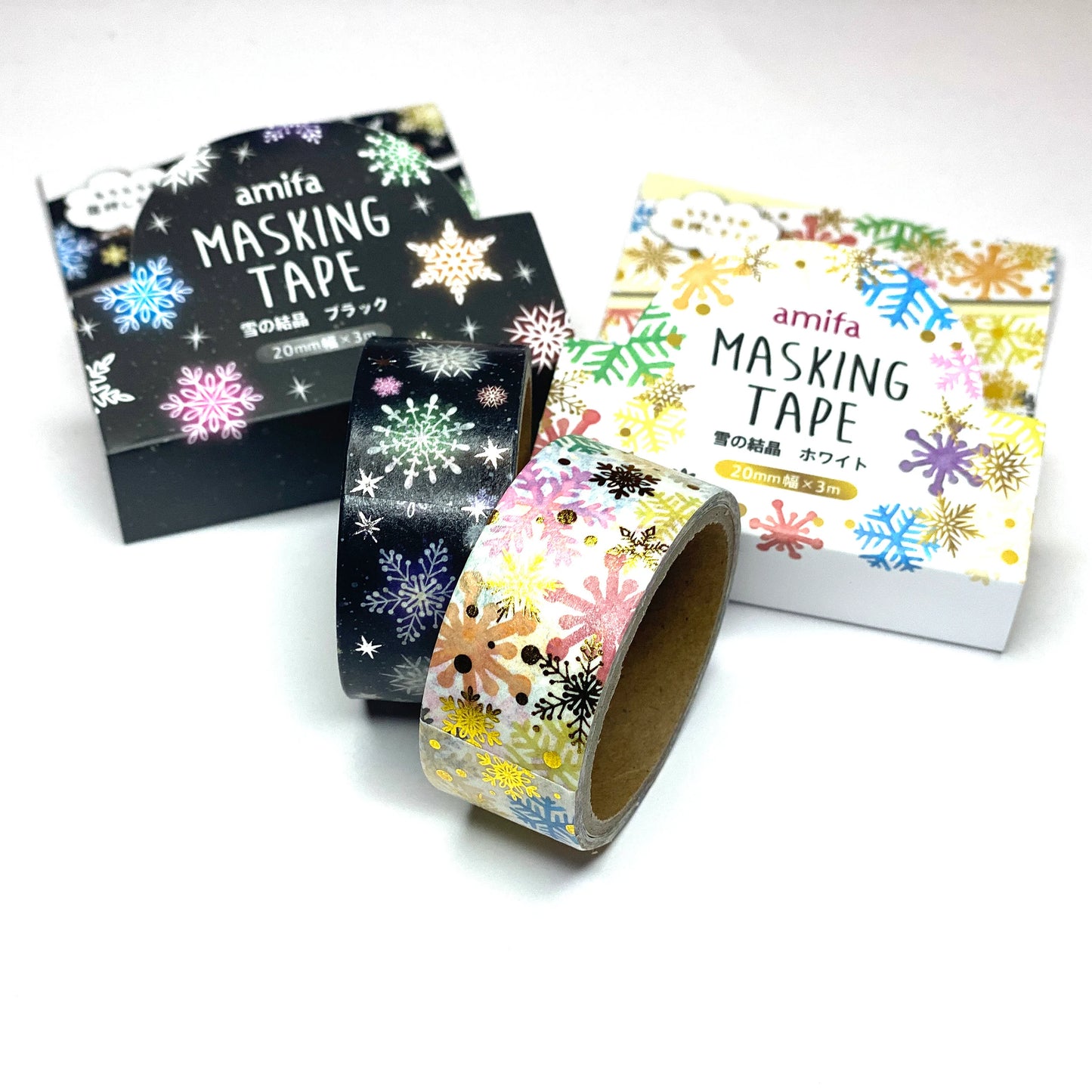 Schneeflocken mit Silber/Gold - Washi Tape/Masking Tape 20mm x 3m